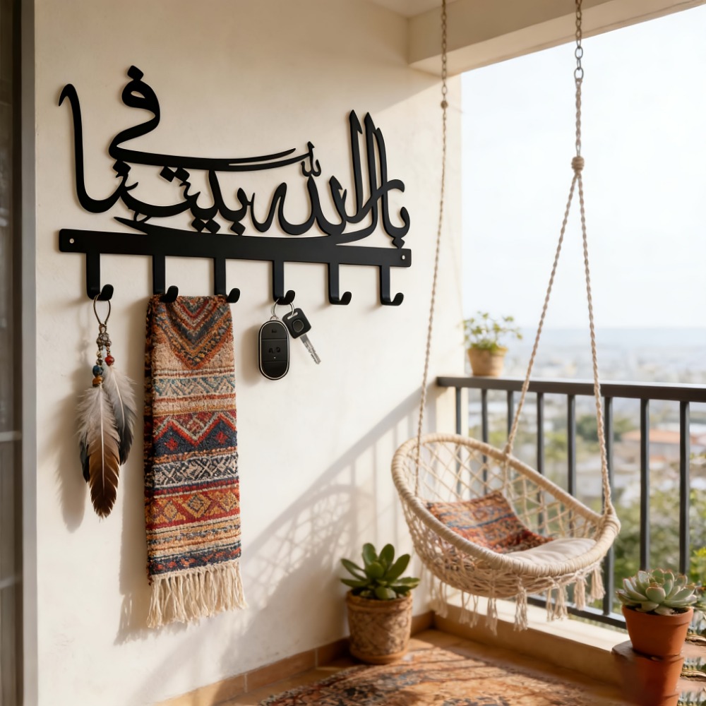 Lighting Metal Wall Decor - CIFBUY Islamic Metal Wall Art Key