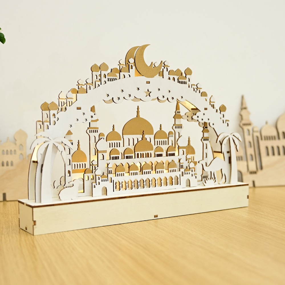 New Wooden LED Moon & Bridge L - Lighting Decor Woodbridge recension och pris