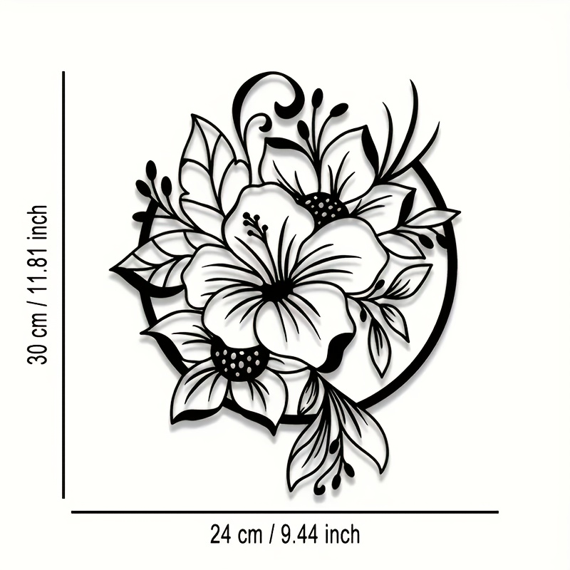 CIFBUY Metal Wall Art Lily Flo - Lighting Metal Wall Decor recension och pris