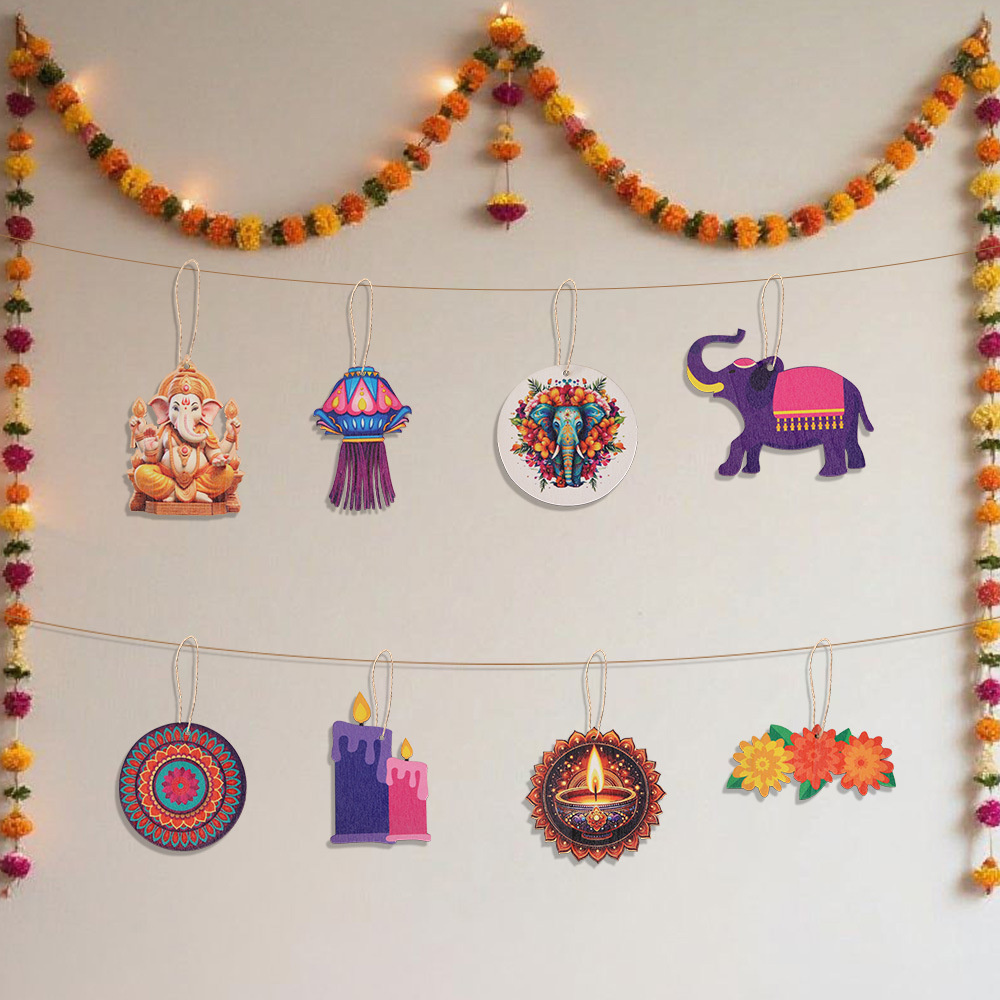 Diwali Themed Decor - Wooden C - Lighting Decor For Diwali recension och pris