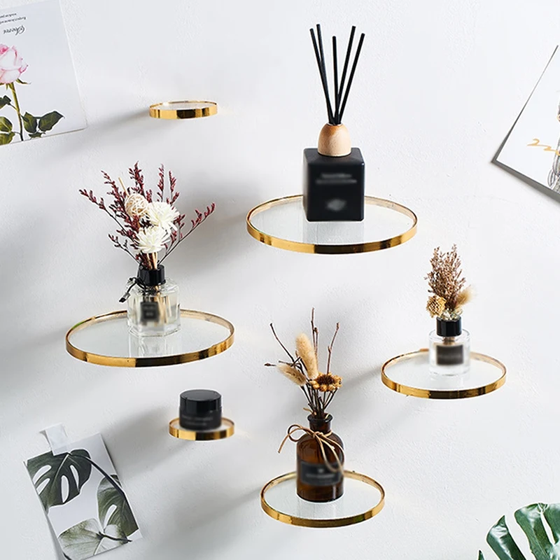 Round Wall Hanging Iron & Glas - Lighting Metal Wall Decor recension och pris