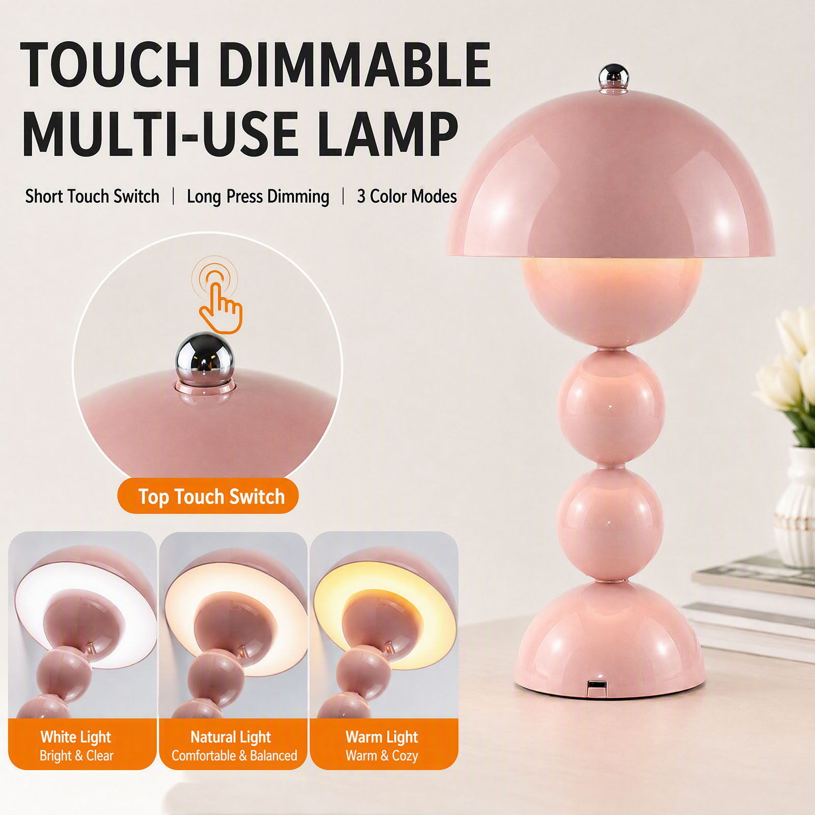 Vintage Mushroom Table Lamp US - Lighting Decorative recension och pris