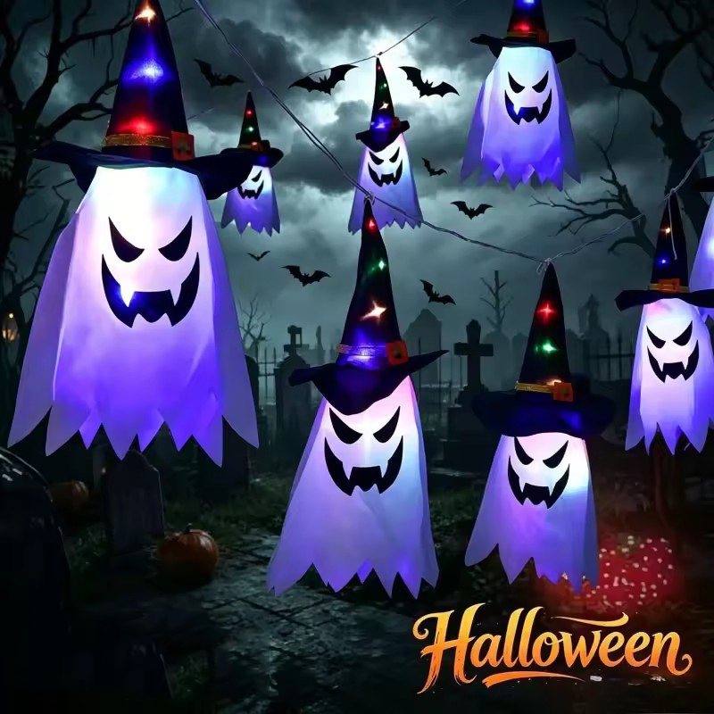 Halloween Glowing Witch Hat La - Lighting Decor For Diwali recension och pris