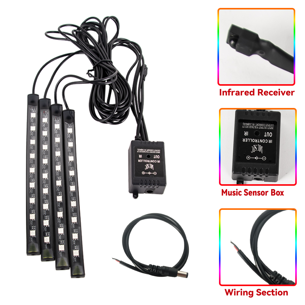 LED Motorcycle Car Atmosphere  - Lighting Bolt Decor recension och pris