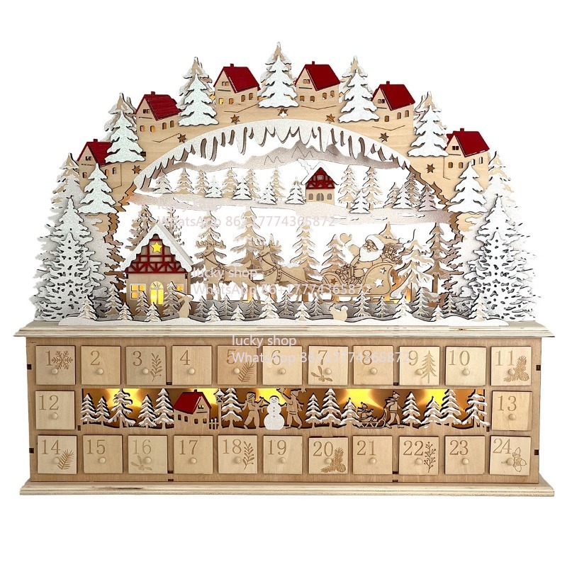 Christmas Wooden Forest Sleigh - Lighting Decor Woodbridge recension och pris