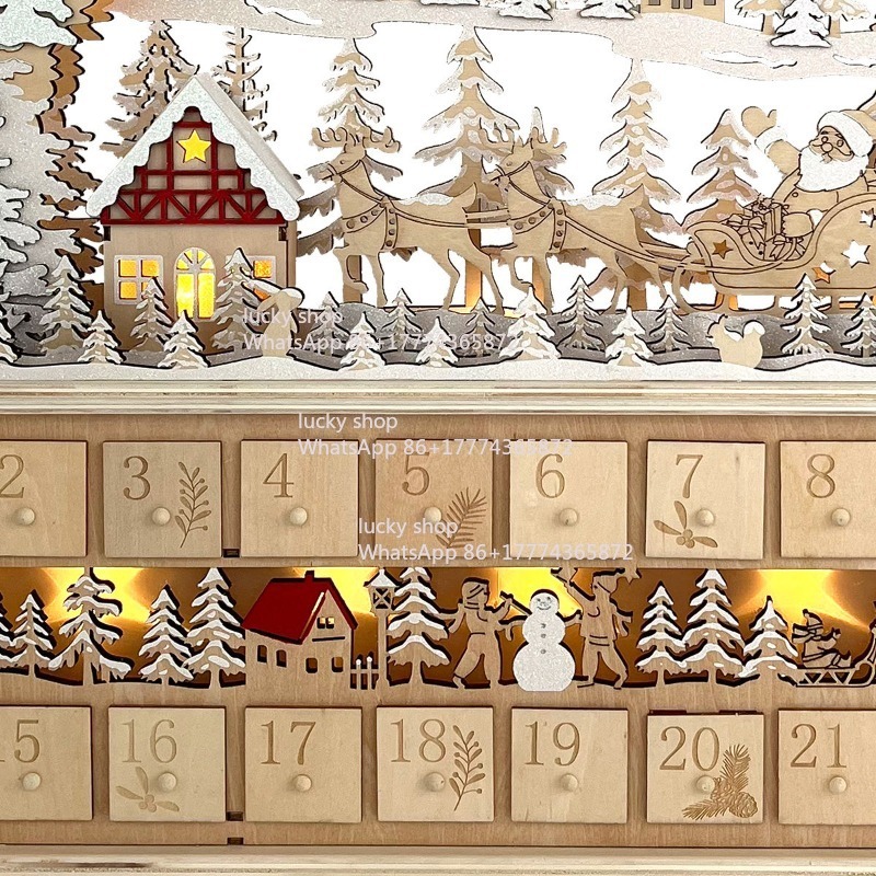 Christmas Wooden Forest Sleigh - Lighting Decor Woodbridge recension och pris