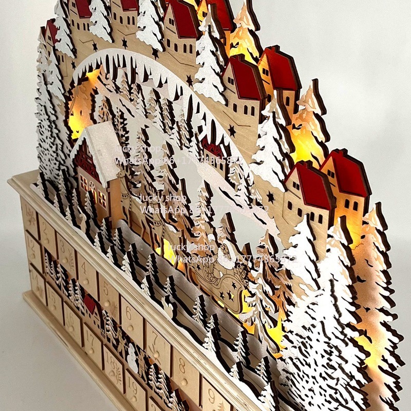 Christmas Wooden Forest Sleigh - Lighting Decor Woodbridge recension och pris