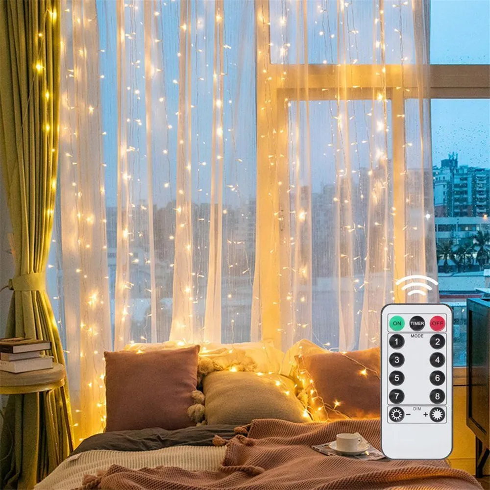 3/6M USB LED Curtain 8Modes Re - Lighting Decor For Diwali recension och pris